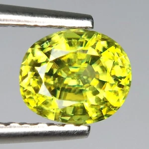 1,14Cts SPLENDIDA FORMA OVALE NATURALE SFENE TITANITE PIETRA PREZIOSA SCIOLTA - Foto 1 di 3