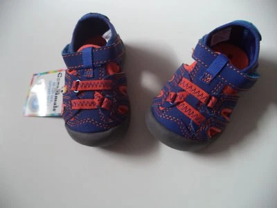 Sandalias unisex con correa azul naranja infantil talla 3 Foto 1 de 4