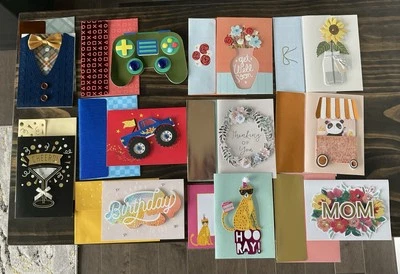 Tarjetas 3D Hechas a Mano TODAS LAS OCASIONES Lote de 11 tarjetas Foto 1 de 4