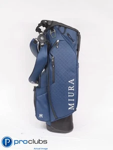 NEW Miura Vessel V PRO Carry / Stand Golf Bag w/RainHood - Blue 445635 - Picture 1 of 5