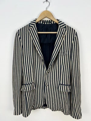 Tagliatore Linen Cotton Striped Blazer Jacket Sport Coat Size IT50 US 40 - Image 1 of 4