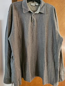 LL Bean Herringbone Herren Langarm Polo 100% Baumwolle Gr. XXL -Reg - Bild 1 von 8