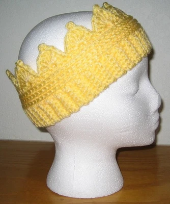 Diadema corona ganchillo hecha a mano 18-21" circo concurso de Navidad invierno calentador de orejas Foto 1 de 2