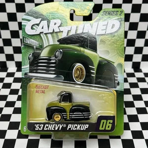 NUOVA Auto Tuned Serie 2 '53 Chevy Pickup Lowrider Verde - Errore! Cappuccio truciolato vernice - Foto 1 di 6