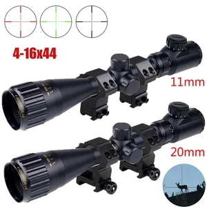 4-16x 44 Zielfernrohr Rot Grün Punktvisier Scope Reflex Fadenkreuzfrei Schienenmontierungen - Bild 1 von 12