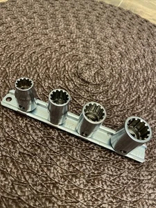 4 Snap On Tools 3/8 Dr Spline Sockets 3/8 7/16 1/2 9/16 New - Picture 1 of 3
