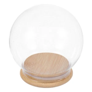 Bola de vidrio de nieve base globo pantalla transparente cúpula globos vacíos para manualidades - Imagen 1 de 12