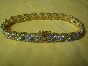 Signed Joan Rivers Vintage Ladies Faux Gemstone Bracelet      21.0 grams - Picture 1 of 3