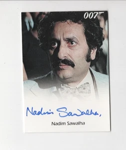NADIM SAWALHA AUTOGRAPH 2011 JAMES BOND THE SPY WHO LOVED ME FEKKESH AUTO CARD - Picture 1 of 2