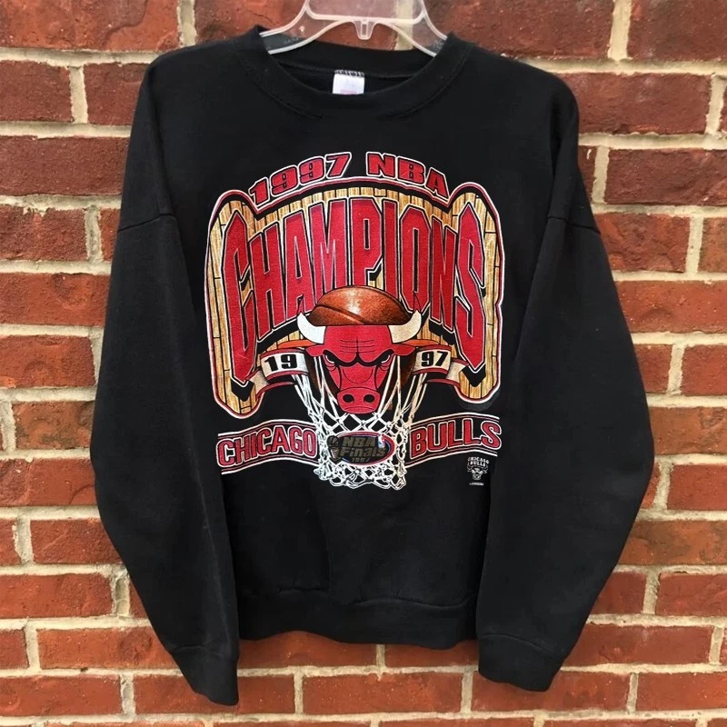 1997 Chicago Bulls NBA баскетбол чемпионата ремейк толстовка RM1083 - Изображение 1 из 1