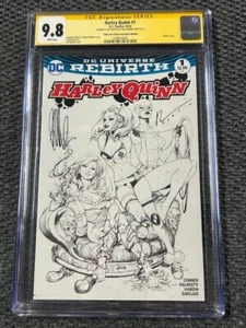 Harley Quinn #1 Comic Hero University Sketch CGC 9.8 SIGNED Benitiz & Hardin - Picture 1 of 5