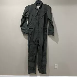 Military Coveralls Flyers Summer Fire Resistant Green 36R Gibraltar Industries - Picture 1 of 22