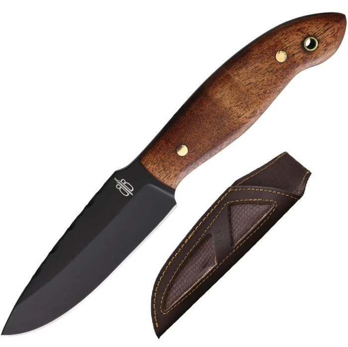 Bucknbear Custom Handmade Fixed Blade Tactical Hunting Knife Burl Wood Handle