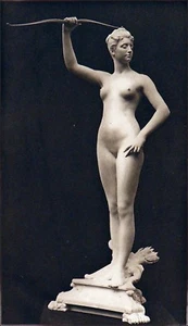 DIANE CHASSERESSE (Sculpture de H. Lombard) - Belle planche du 19eme siècle - Picture 1 of 2