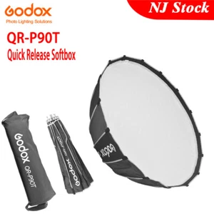 Softbox parabólico de liberación rápida de 90 cm Godox QR-P90T de EE. UU. para SL60 AD400Pro - Imagen 1 de 17