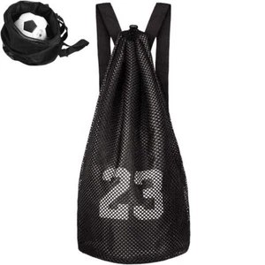 Drawstring Mesh Rucksack Basketball Sporttasche Fußball Kordelzug Tasche Gym ... - Bild 1 von 9