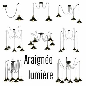 Araignée Lampe Retro Lumière Moderne Vintage Lustre Industriel Suspension