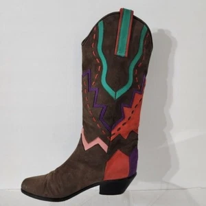 Charles David Western Stiefel Nubuk Leder Made in Italy Damen Größe 5,5 - Bild 1 von 11