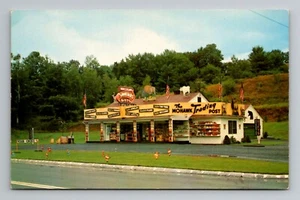 Postal cromada Mohawk Trading Post Trail's Nº 1 atracción gratuita de colección años 50 - Imagen 1 de 2