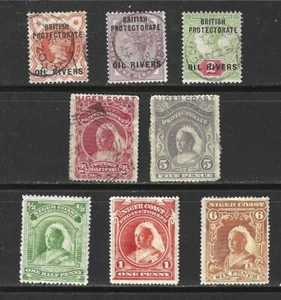 SELLOS PROT DE LA COSTA DE NIGER #1...60 -- (8) QU VICTORIA -- 1892 -- USADOS/SIN USAR - Imagen 1 de 3