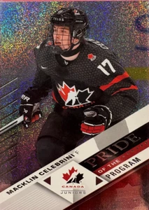 MACKLIN CELEBRINI #70..2024 TEAM CANADA JUNIOR ROOKIE "PRIDE OF PROGRAM"  SILVER - Picture 1 of 1