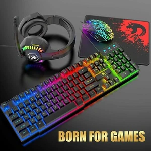 ZIYOULANG T11 Wired Gaming Rainbow LED Backlit Tastatur und Maus Headset ComboDE - Bild 1 von 18