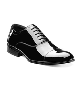 Stacy Adams Galakappe Zehenpartie Oxford Anzugschuhe schwarz Patent 24998-004 - Bild 1 von 7