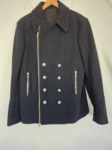 Balmain Wool Coat Mens/BLACK SZ 60 XXXL - Picture 1 of 5