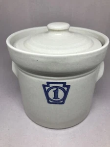 Pfaltzgraff Yorktowne Keystone #1 Canister with Lid Old Castle 5” Crock - Picture 1 of 12
