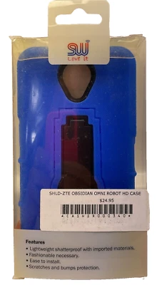 Estuche SW Premium con Soporte Robot para ZTE Obsidian, Azul Foto 1 de 4