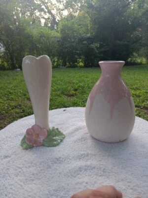 1 florero opalescente lustre floral antiguo de colección de los años 30 marca de 6,5" y 1 Foto 1 de 2