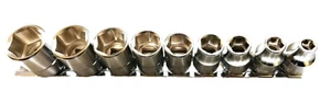 Koken 3400A 1/4"-3/4" 9 PIECE A/F SOCKET SET 6 POINT 3/8" Sq Drive - Picture 1 of 2