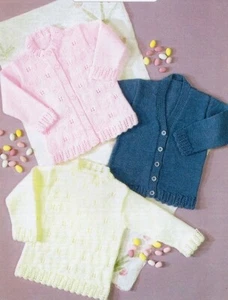 Jumper cardigans knitting pattern 8 ply copy 50 - 75 cm Baby Children - Picture 1 of 2