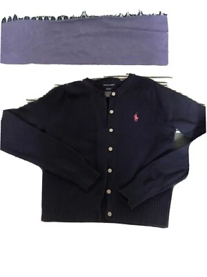 Gilet Ralph Lauren Fille 8-10 Ans Bleu Marine - Photo 1/4