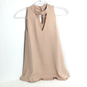 Top de cebra desnuda para mujer talla S túnica clásica sin mangas cuello alto ojo de cerradura - Imagen 1 de 8