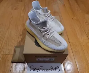 NEW AUTHENTIC ADIDAS YEEZY BOOST 350 V2 NATURAL OFF WHITE FZ5246 SIZE 8.5 - Picture 1 of 5