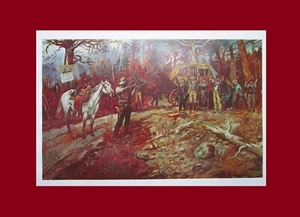 Charles Russell the Hold Up 1899 Wagon Robbery Wild West 11x9" Art Print - Picture 1 of 8