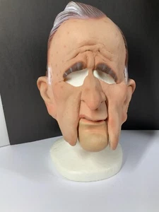 ONLY ONE- 2 Piece George H. W. Bush Halloween President Mask 1991 Masquerade - Picture 1 of 9