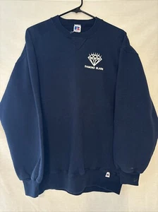 Vintage 90s Russell Athletic Diamond Glass Sweatshirt Pullover Gr. XL Made In USA - Bild 1 von 6