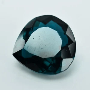17.80 Ct Lab-Created Bluish Tourmaline Pear Shape Certified Loose Gemstone - Picture 1 of 4