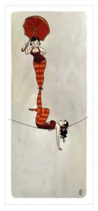 Vera Brosgol Tightrope Walker Framed Print La Femme Watercolor Paper 2008 - Picture 1 of 8