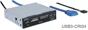 Internal 3.5" Bay 34-in-1 USB2 Card Reader/Writer w/ USB3 Port + SIM/Smart Card - Picture 1 of 4