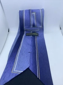Irvine Park 100% Silk Multi-Colored Blue Designed Neck Tie Handmade - Picture 1 of 7