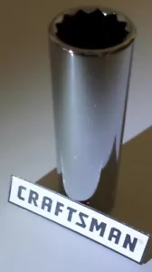 NEW Craftsman 1/2" Deep 12pt Socket, Choose 1/2-1" SAE or 13-27mm Metric, Sears - Picture 1 of 1