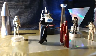STARWARS VINTAGE : LOT DE 5 FIGURINES COMPLETES AVEC VAISSEAU !!! - Photo 1/4