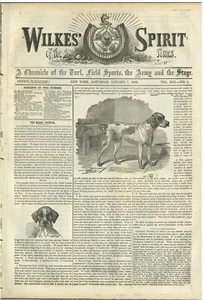 AMERICAN GENTLEMAN'S NEWSPAPER CHRONICLE OF THE TURF FIELD SPORTS AND THEATRE - Picture 1 of 12