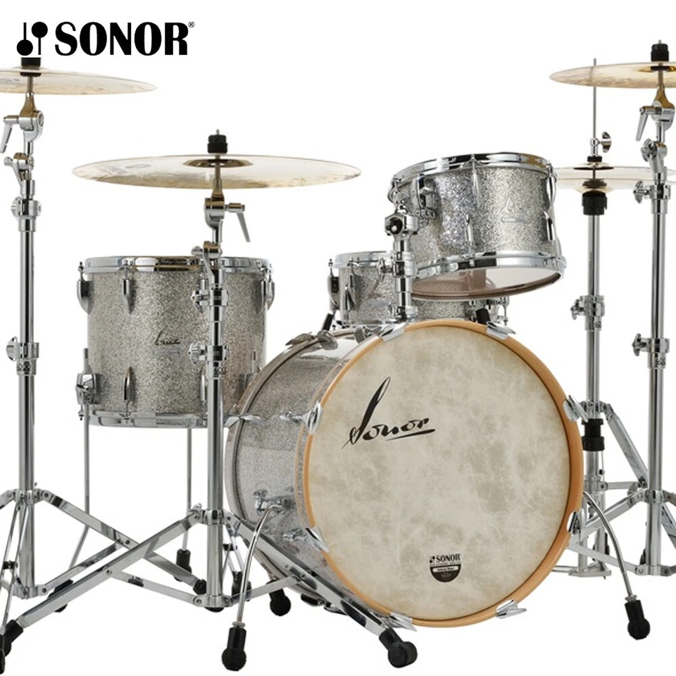 Sonor 复古意甲 3 件 无安装 20 英寸鼓壳包 银色闪光 VT-320NMCVSG — 第 1/1 张图片