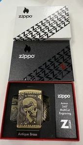 ZIPPO 2016 DISEÑO STEAMPUNK ANTIGUO LATÓN BLINDADO ENCENDEDOR SIN ENCENDER EN CAJA EQ151 - Imagen 1 de 10
