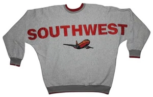 Vintage 90s Southwest Airlines Legends Big Spell Out Crew Ceck Sweatshirt XL - Picture 1 of 12