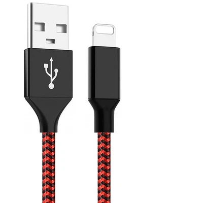 Braided Fast Charger Cable Heavy Duty USB lot Cord For iPhone 14 13 12 11 X XR 8 - Image 1 of 4